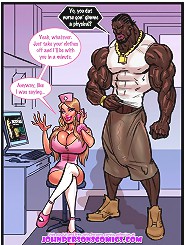 Muscled guys with busty gals in John Persons the PIT
