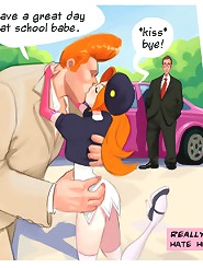 XXX Cartoon. Will you be only likely to stand there teasing? I want a drive to college. Be quick!