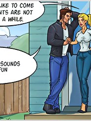 Would you like to come in, my parents are not due for a while. Yes, it's like an adult sex game!